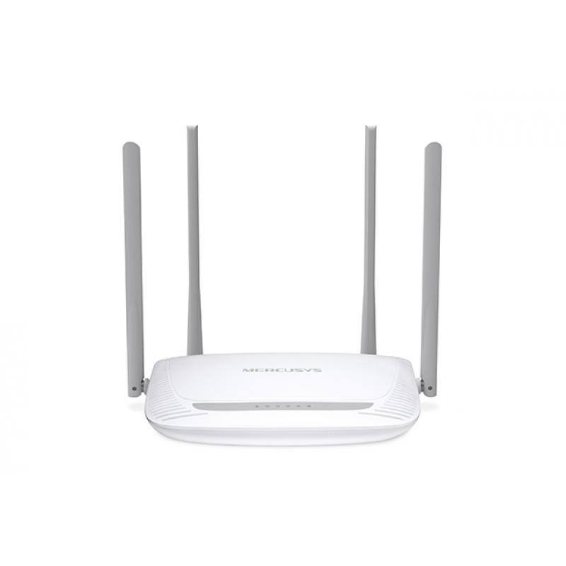 Mercusys Router Inalambrico N 300Mbps - 4 Puertos 10/100Mbps - 4 Antenas 5dBi - Tecnologia 2x2 MIMO - Hasta 500m2 cobertura WiFi