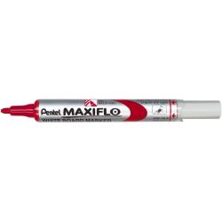 Pentel Maxiflo Rotulador para Pizarra Blanca - Regulacion del Flujo de Tinta - Punta de Bala - Ancho de Linea 2mm - 50% de Mater