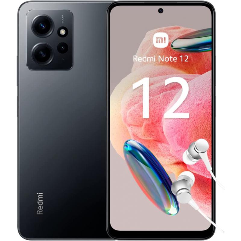 Xiaomi Redmi Note 12 Smartphone Pantalla Amoled 6.67" FHD+ 120Hz - 4GB - 128GB - Camara Triple 50MP - Bateria 5000mAh - Carga Ra