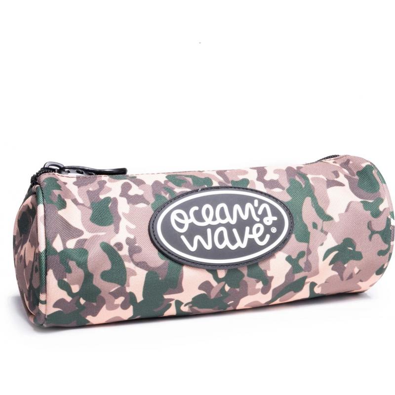 Oceans Wave Estuche Redondo - Gran Amplitud - Diseño Camuflaje Tierra