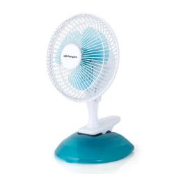 Orbegozo TF 0219 Ventilador 2 en 1 Practico y Seguro - Potencia de 8W - 2 Velocidades de Ventilacion - Tamaño de Aspas de 15cm -