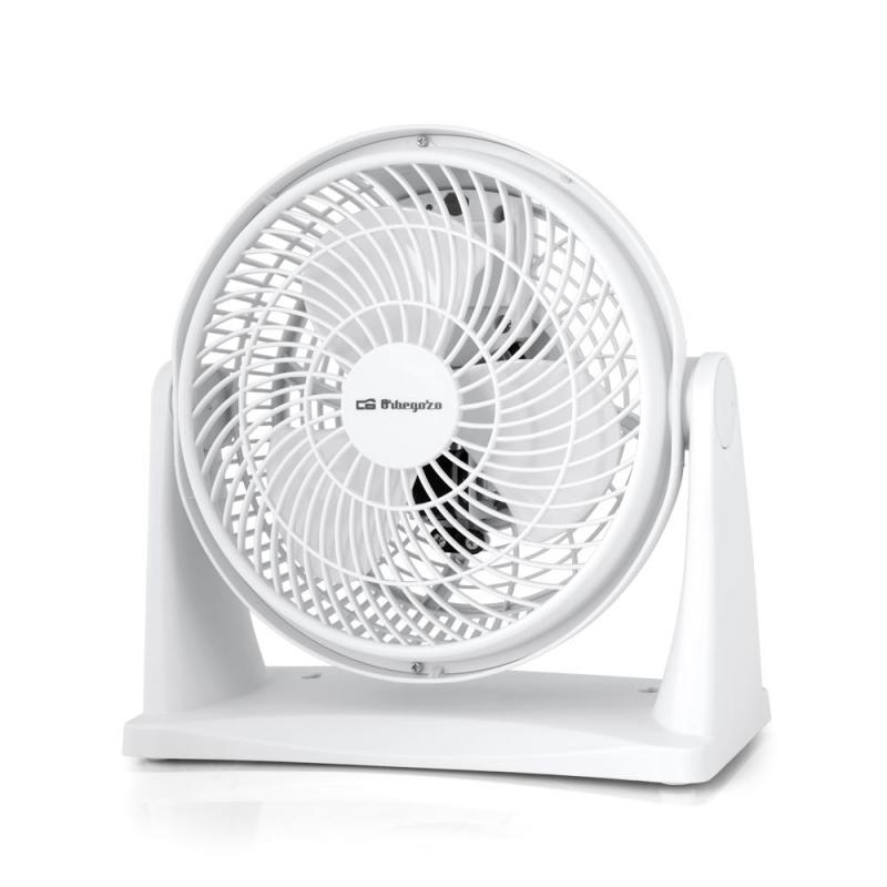 Orbegozo BF 0128 Ventilador Box Fan - Refresca tu Espacio con Comodidad y Versatilidad - 2 en 1 de Mesa y Pared - Aspas de 23cm 