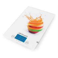 Orbegozo PC 2025 Peso de Cocina Electronico - Precision y Comodidad en tus Recetas - Pesa hasta 20kg - Pantalla LCD de 5 Digitos