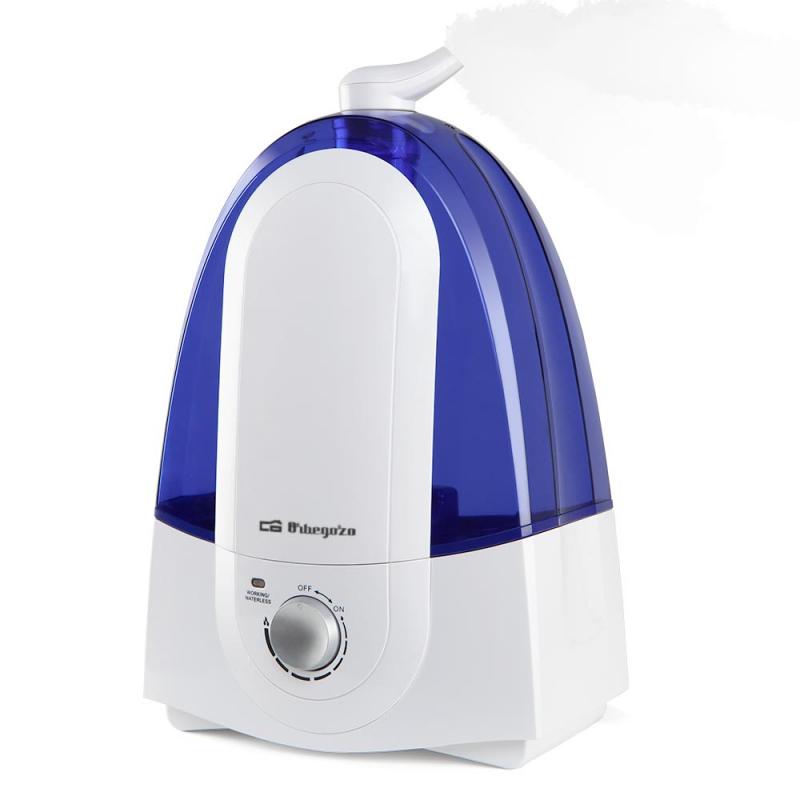 Orbegozo HU 2050 Humidificador Ultrasonico - Regula Humedad y Purifica el Aire - Silencioso - Vapor Frio - Autonomia 17H - Capac