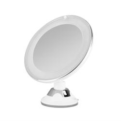 Orbegozo ESP 1010 Espejo Cosmetico con Luz LED - Aumento 10X - Ventosa Ajustable - Diametro 17cm - Luz Blanca para Corregir Impe