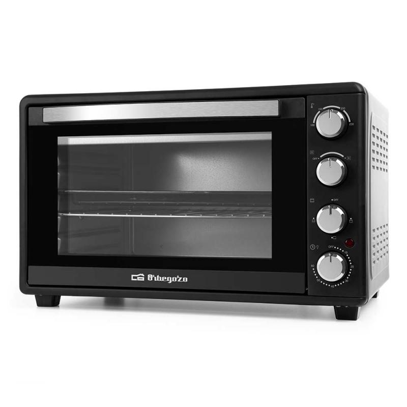 Orbegozo HOT 456 Horno de Conveccion Deluxe - Potencia 2000W - Capacidad 45 Litros - Sistema de Calor Superior E Inferior - Puer