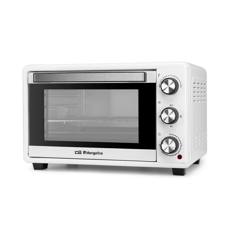 Orbegozo HO 258 Horno Electrico Multifuncion - Capacidad 25L - Potencia 1500W - Selector de Temperatura 100ºc a 230ºc - Temporiz