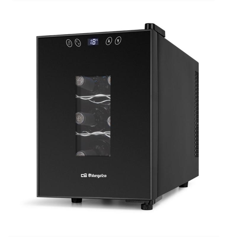 Orbegozo VT 630 Vinoteca Compacta - Conserva y Disfruta del Vino en Casa - Capacidad para 6 Botellas - Control Electronico de Te