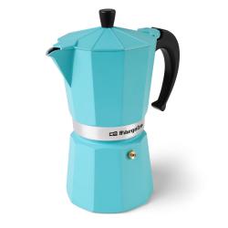 Orbegozo KFV 1245 Cafetera de Aluminio - Prepara 12 Tazas de Cafe en Minutos - Compatible con Diferentes Tipos de Cocinas - Mang