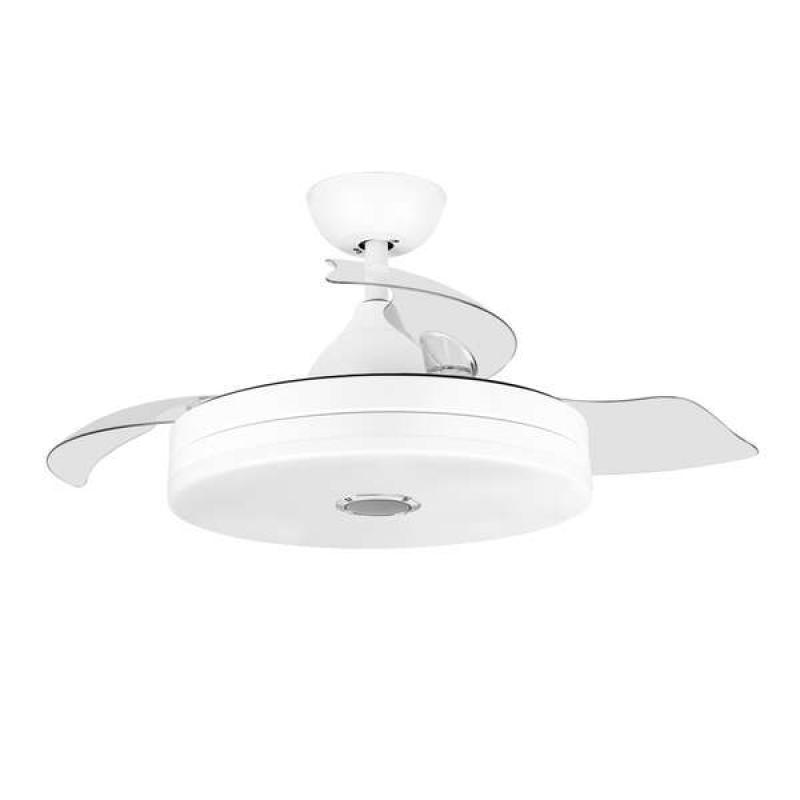 Orbegozo CPB 123105 Ventilador de Techo con Altavoz Bluetooth - Potente y Silencioso - Luz LED - Funcion Reversible - Mando a Di