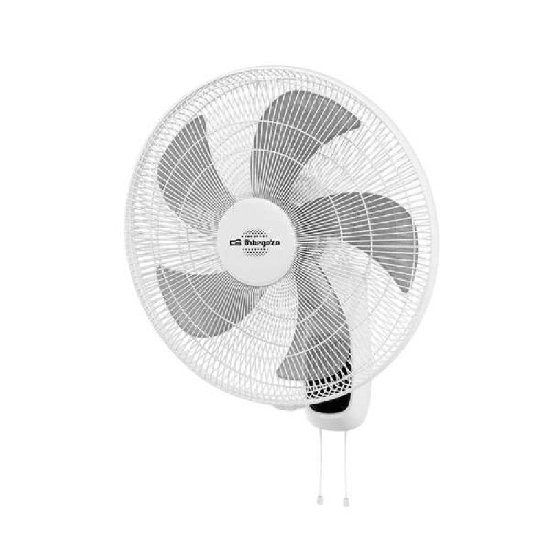 Orbegozo WF 0146 Ventilador de Pared - Potente Motor de 60W - Cabezal Inclinable y Movimiento Oscilante - Diametro de 45cm y 3 V