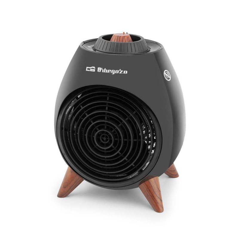 Orbegozo FH 5237 Calefactor Potente y Seguro - 2000W de Potencia - Selector Rotativo de 3 Posiciones - Funcion Ventilador - Prot