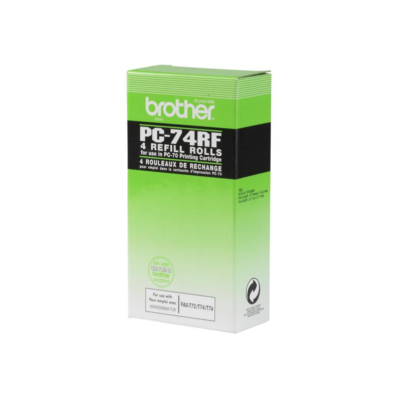 Brother PC74RF Pack de 4 Rollos de Transferencia Termica Originales