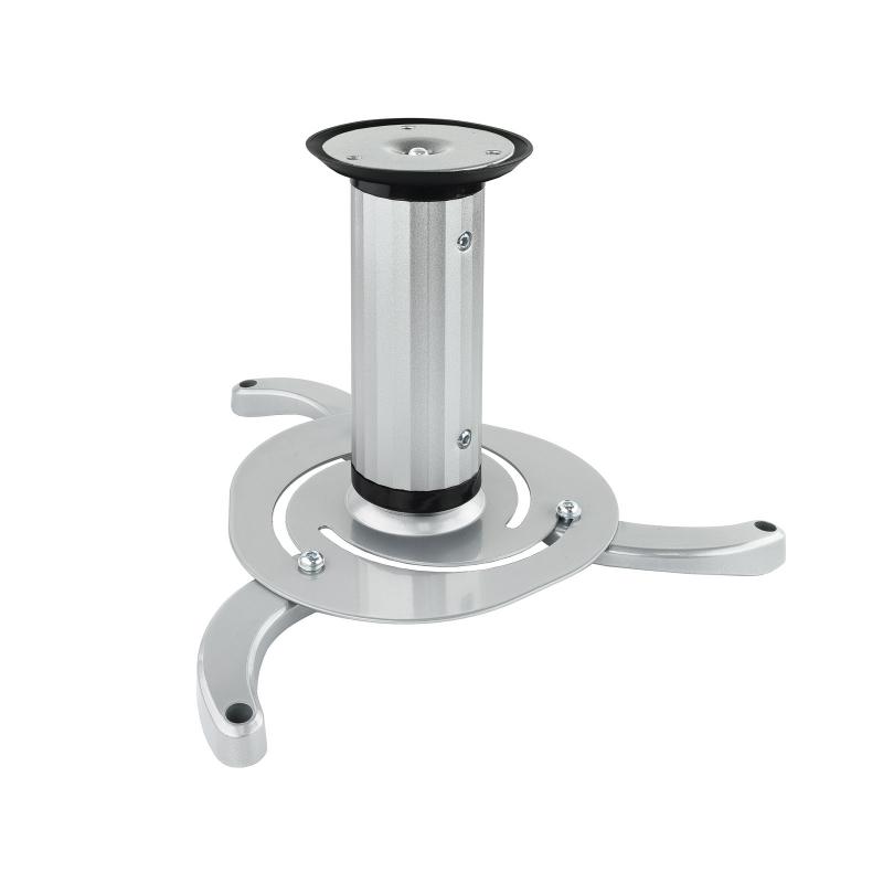 Tooq Soporte Universal de Techo para Proyector - Inclinable y Giratorio - Peso Max 10Kg - Color Plata