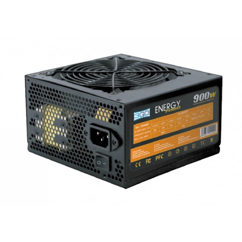 3GO Fuente Alimentacion 900W Energy (4xSATA + 12cm + 1xPCIX + 8pin)