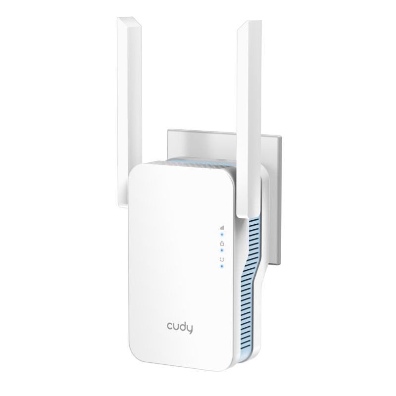 Cudy RE1200 Extensor de Rango AC1200 WiFi 6 Doble Banda - Hasta 867Mbps - Boton WPS - 2 Antenas Externas