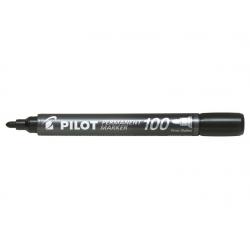 Pilot Rotulador Permanente 100 - Punta Fina de Bala 4,5mm - Trazo 1mm - Color Negro