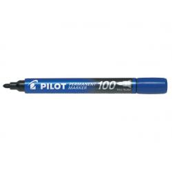 Pilot Rotulador Permanente 100 - Punta Fina de Bala 4,5mm - Trazo 1mm - Color Azul