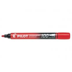 Pilot Rotulador Permanente 100 - Punta Fina de Bala 4,5mm - Trazo 1mm - Color Rojo