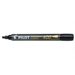 Pilot Rotulador Permanente 400 - Punta Biselada 4,5mm - Trazo 4mm - Color Negro