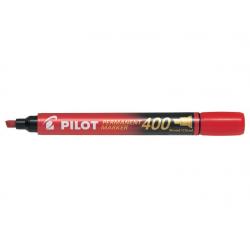 Pilot Rotulador Permanente 400 - Punta Biselada 4,5mm - Trazo 4mm - Color Rojo