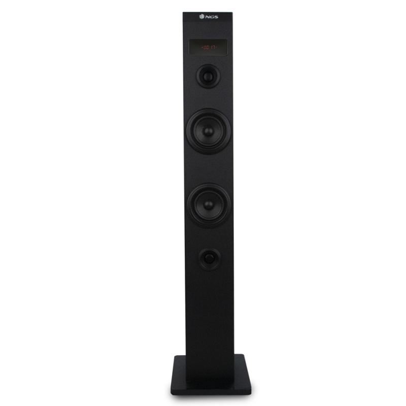 NGS Sky Charm Torre de Sonido Bluetooth 50W - USB, Radio FM, Aux In y Entrada Optica TV - Pantalla LED - Carcasa de Madera - Col