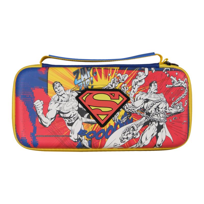 FR-TEC Bolsa Premium Superman para Nintendo Switch - Compatible con Todos los Modelos - Estuche de Alta Calidad con Soporte Inco