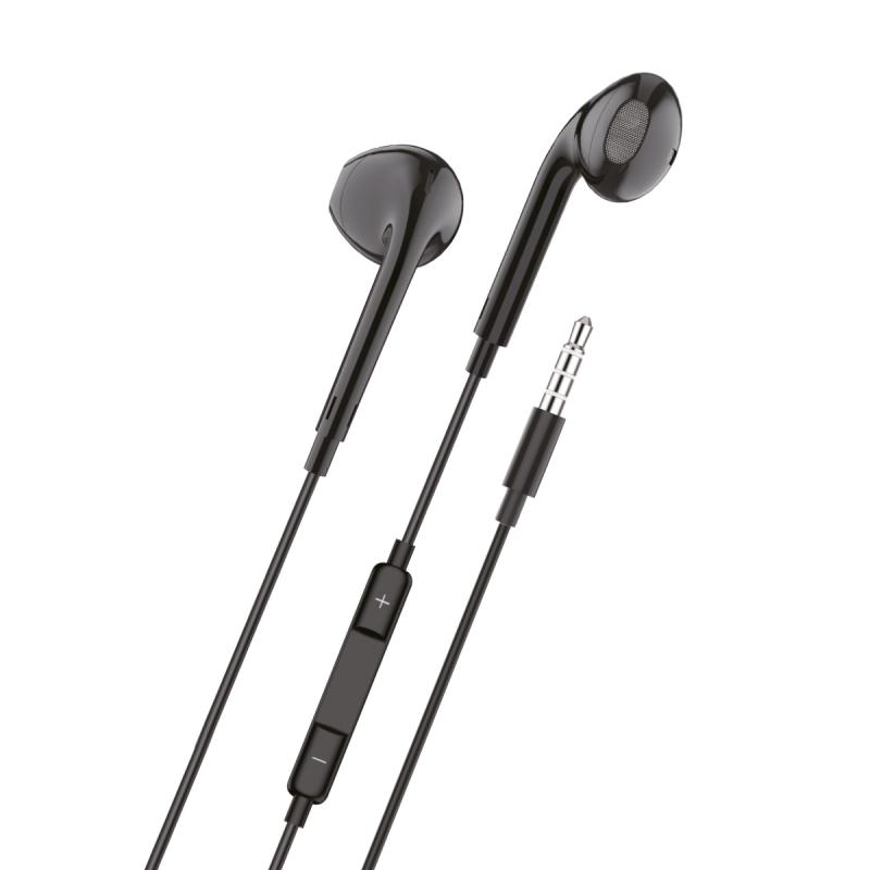 TechOneTech Ear Tech Auriculares Intraurales - Microfono Integrado - Mini Jack 3.5mm - Asistente Voz - Cable de 1.20m