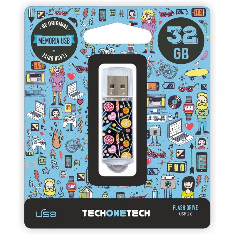 TechOneTech Candy Pop Memoria USB 2.0 32GB (Pendrive)