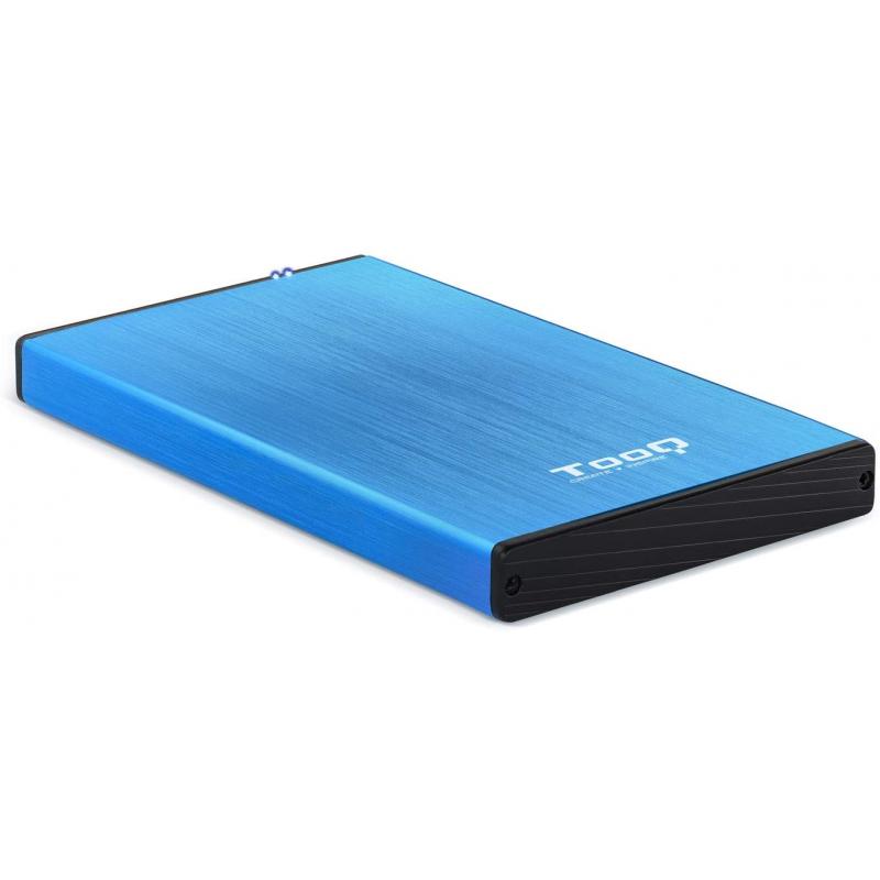 Tooq Carcasa Externa HDD/SDD 2.5" hasta 9,5mm SATA USB 3.0 - Color Azul