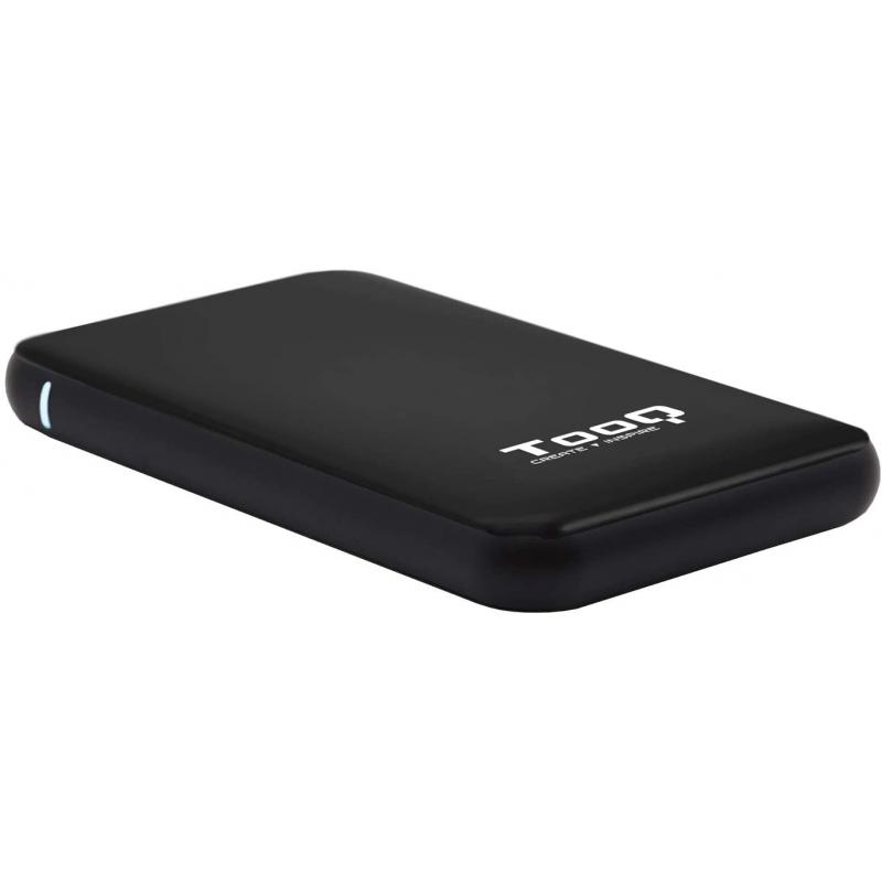 Tooq Carcasa Externa HDD/SDD 2.5" hasta 9.5mm SATA USB 3.0/3.1 Gen 1 - Sin Tornillos - Color Negro