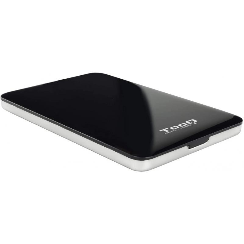 Tooq Carcasa Externa HDD/SDD 2.5" hasta 7,0mm SATA USB 3.0/3.1 Gen 1 - Ultraplana - Color Negro