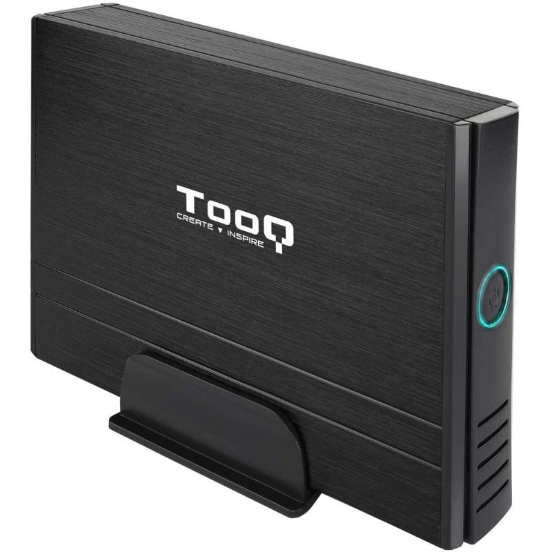 Tooq Carcasa Externa HDD 3.5" SATA/IDE USB 2.0 con Soporte - Color Negro