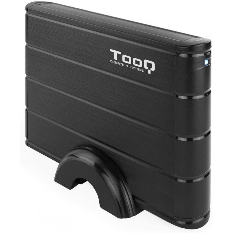 Tooq Carcasa Externa HDD 3.5" SATA USB 3.0 con Soporte - Color Negro