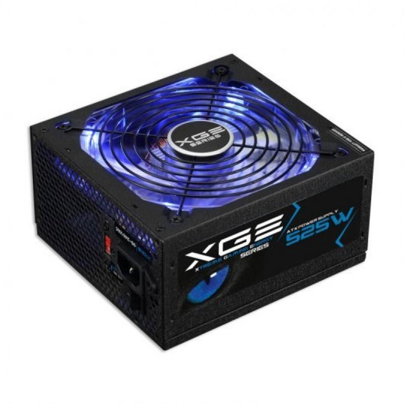 Tooq XGE II Fuente de Alimentacion Gaming 525W ATX 2.3 12V - PFC Activo - Certificacion 80 Plus Bronze - Ventilador Silencioso 1