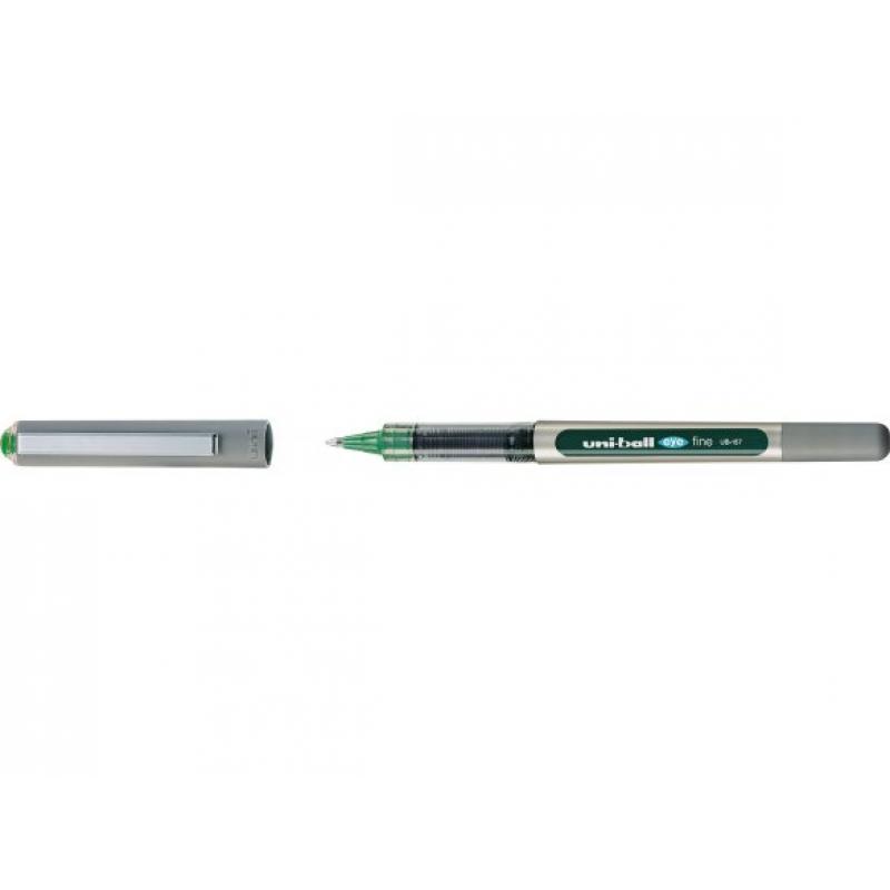 Uni-ball Roller Eye Fine Boligrafo de Tinta Liquida - Punta de Acero Inoxidable 0,7 mm - Trazo de 0,5 mm - Visor de Tinta - Clip