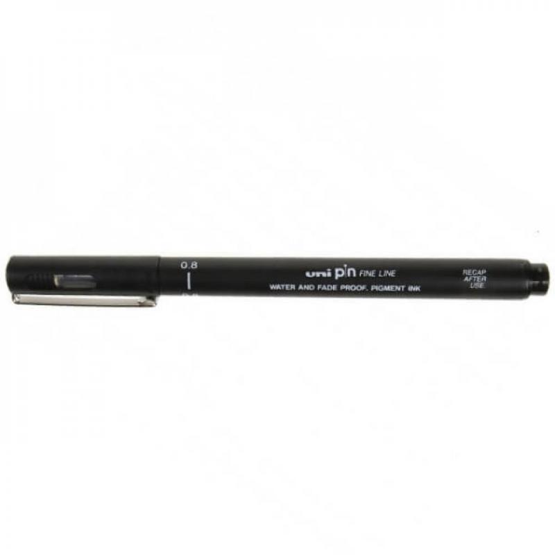 Uni-ball Rotulador Calibrado Uni Pin - Punta Poliacetal de 0.8 mm. - Tinta Resistente al Agua y a la Luz - Color Negro