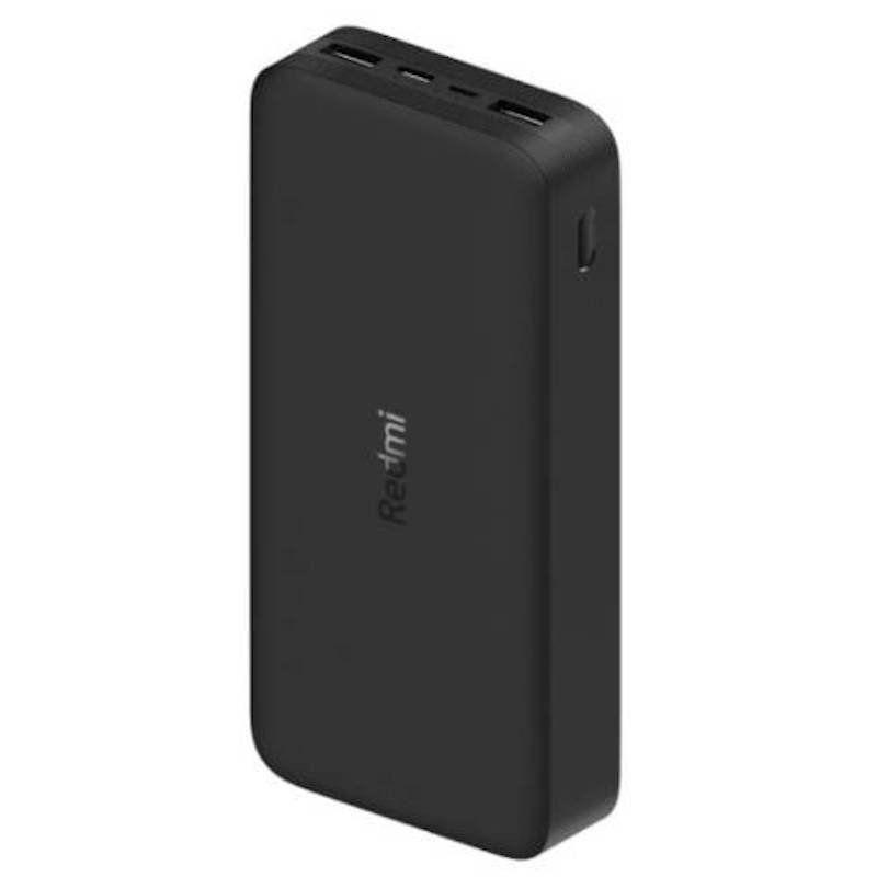 Xiaomi Redmi Bateria Externa/Power Bank 20000 mAh - Carga Rapida 18W  - 2x USB-A , 1x USB-C, 1x Micro USB - Color Negro