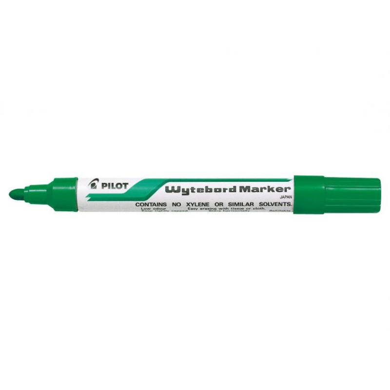 Pilot Rotulador para Pizarra Blanca - Punta Redonda de 4mm - Trazo de 1.8mm - Borrable en Seco - Color Verde