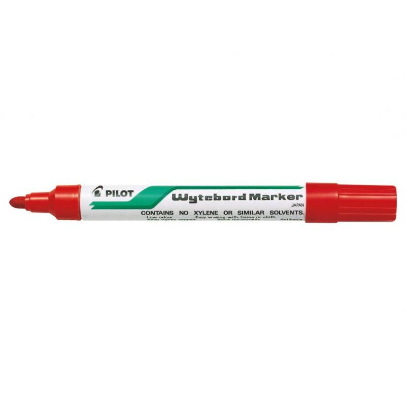 Pilot Rotulador para Pizarra Blanca - Punta Redonda de 4mm - Trazo de 1.8mm - Borrable en Seco - Color Rojo