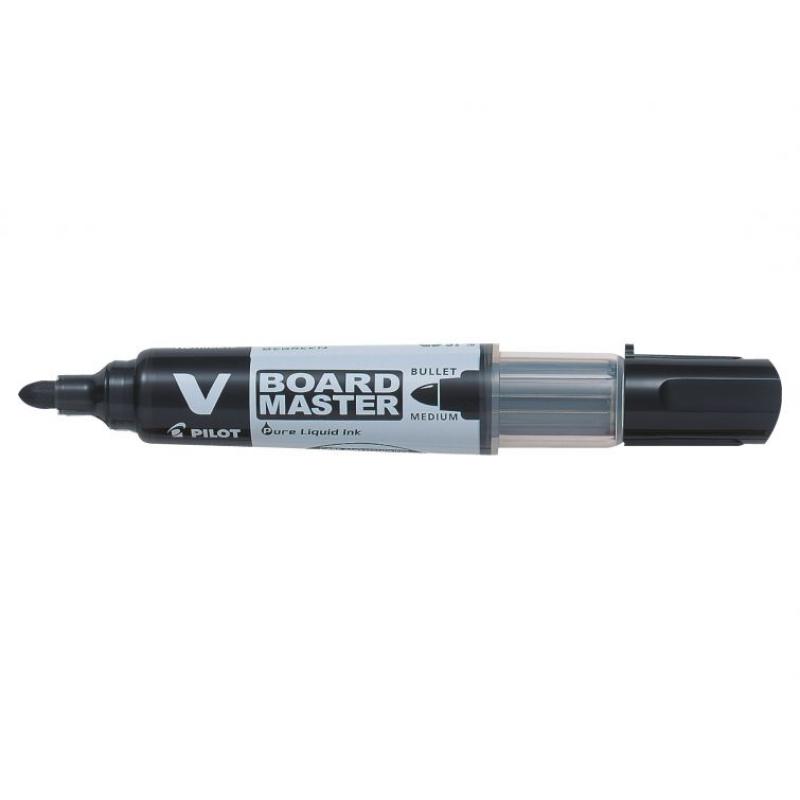 Pilot V-Board Master Begreen Rotulador para Pizarra Blanca - Punta Redonda 6mm - Trazo 2.3mm - 91% Plastico Reciclado - Recargab