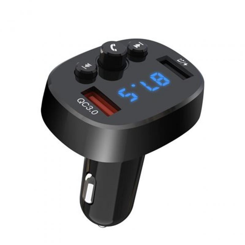 XO BCC03 Transmisor FM para Coche Bluetooth 18W Quick Charge - Pantalla LED - Frecuencias 87,5 - 108,0MHz - 1x Puerto USB QC 3.0