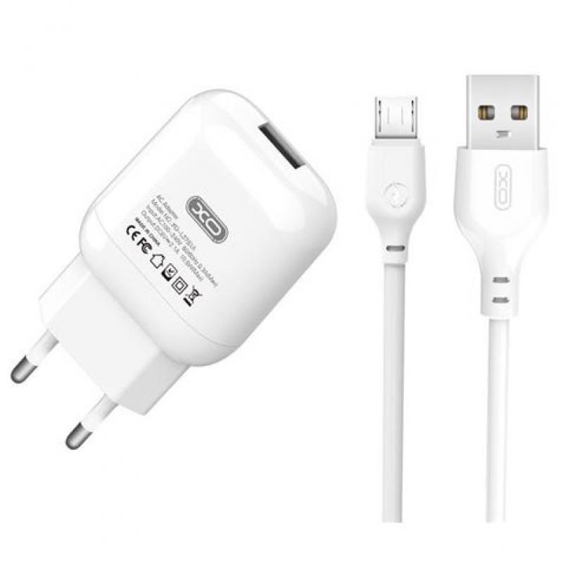 XO L37 Pack Cargador de Corriente USB + Cable USB a MicroUSB