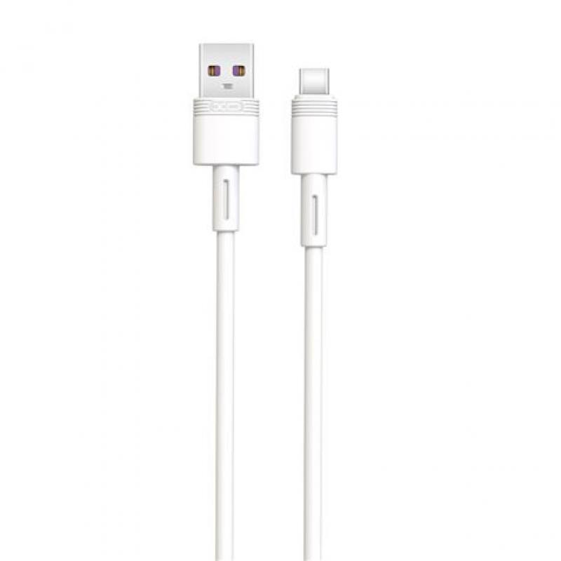 XO Cable NBQ166 Carga Rapida USB - Tipo C - 5A - 1m - Color Blanco