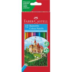 Faber-Castell Classic Colour Pack de 12 Lapices Hexagonales de Colores - Resistencia a la Rotura - Colores Surtidos