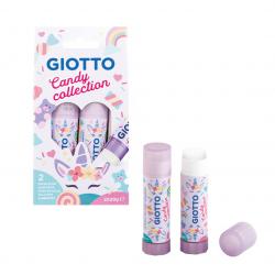 Giotto Candy Collection Pack de 2 Barras de Pegamento Mediano 20gr - Secado Rapido - Apto para Uso Escolar