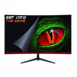 KeepOut Monitor Gaming LED 23.8" Curvo R1800 FullHD 1080p 165Hz - 16:9 - Angulo de Vision 178º - Altavoces 6W - Respuesta 1ms - 