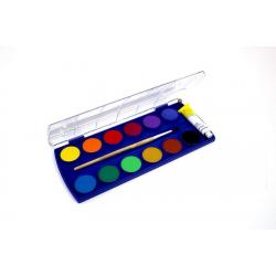 Pelikan Acuarelas Escolares - 12 Colores - Acuarela Escolar F355 - Caja de 12 Colores + 1 Pincel - Faciles de Diluir - Resistent