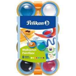 Pelikan Acuarelas Kids - Pocillos Separables - Pincel Jumbo Incluido - Faciles de Diluir - Resistentes a la Luz - Caja con Pesti