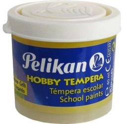 Pelikan Tempera Escolar Frasco 40ml - Facil de Lavar - Ideal para Actividades Escolares - Color Amarillo